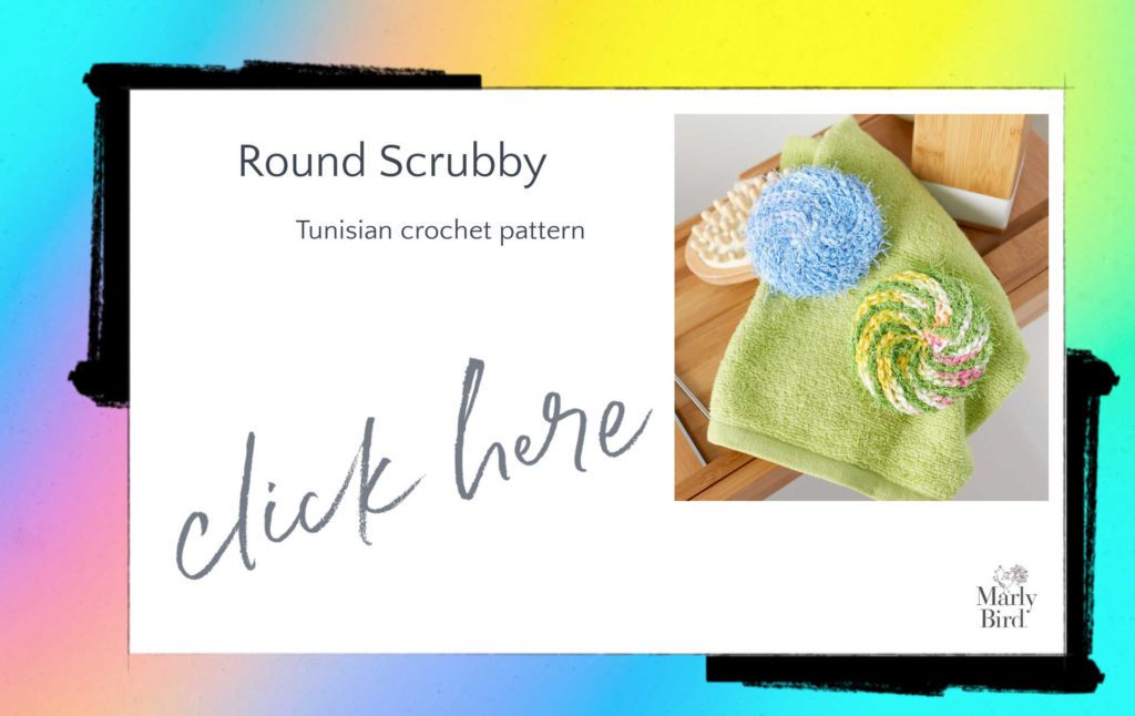 tunisian crochet in the round scrubby pattern