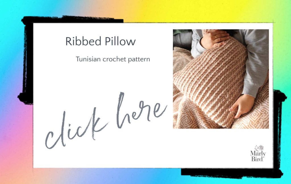 tunisian crochet pillow pattern