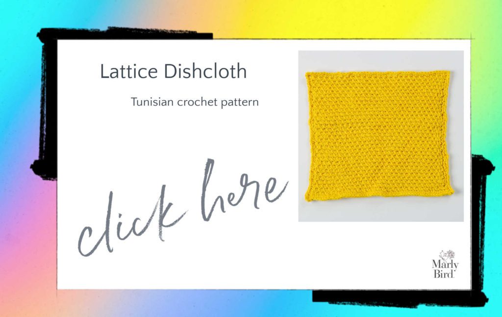 tunisian lattice stitch dishcloth