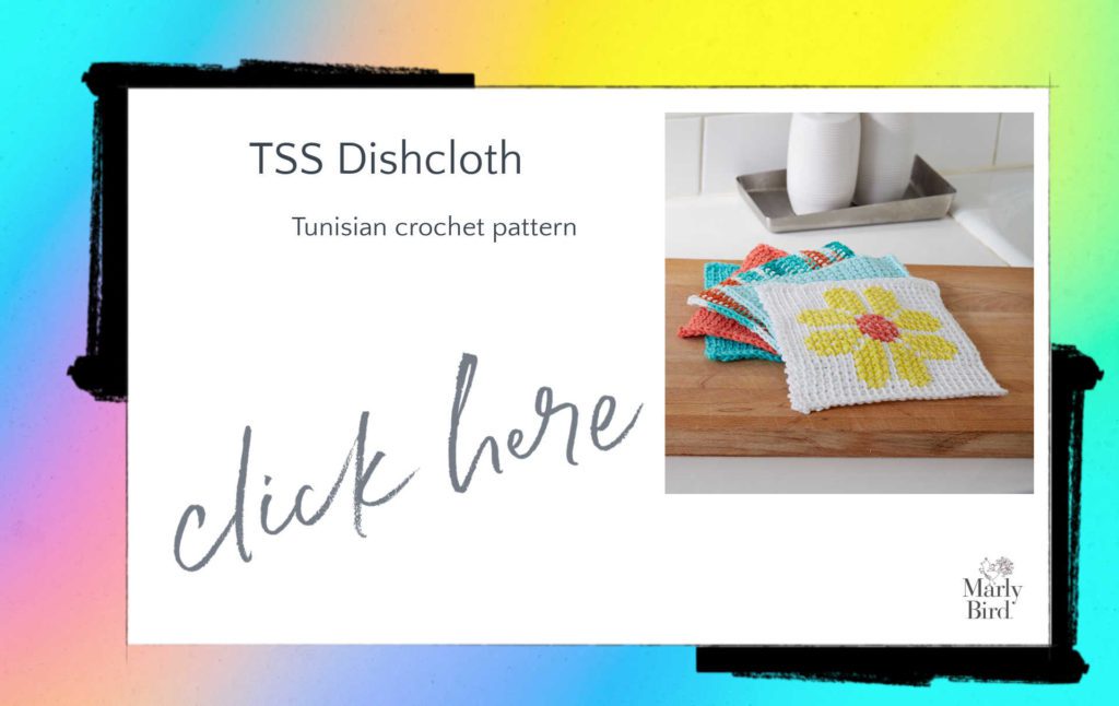 tunisian simple stitch dishcloth pattern