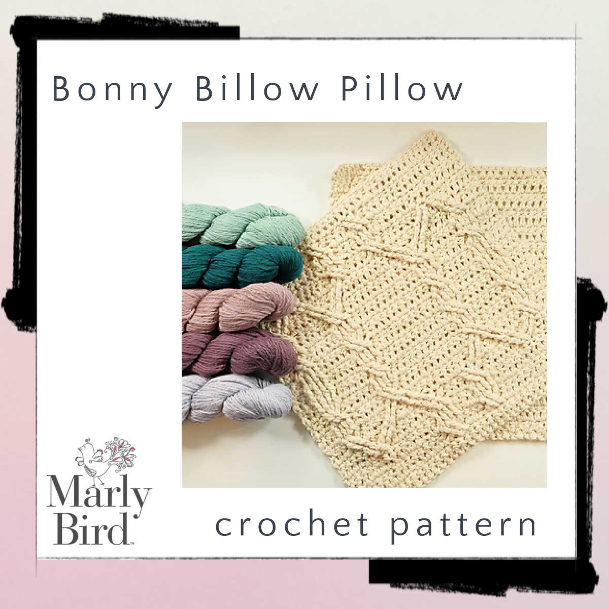 bonny billow crochet cable pillow - Marly Bird