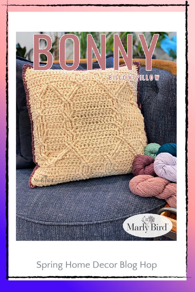 Spring home decor blog hop - Bonny Billow Pillow - Marly Bird