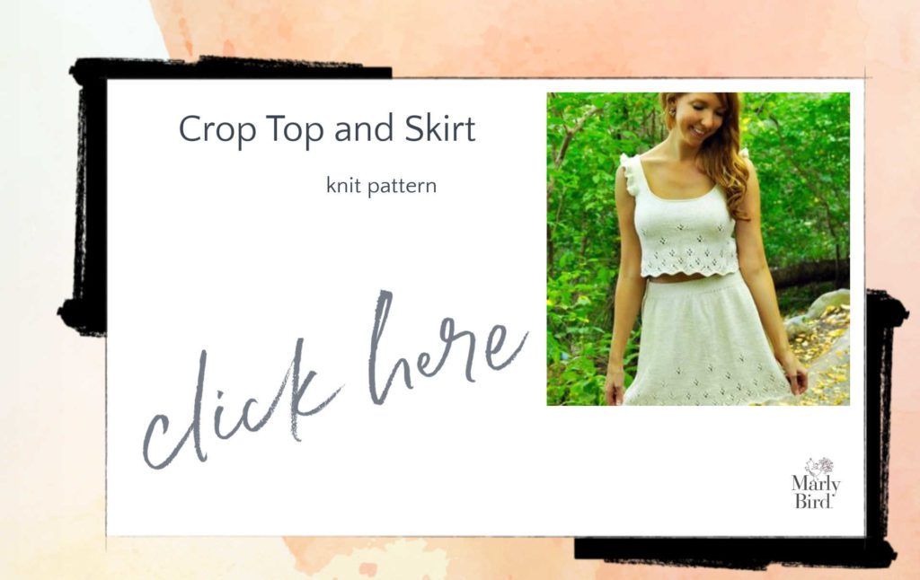 knit crop top and skirt patterns