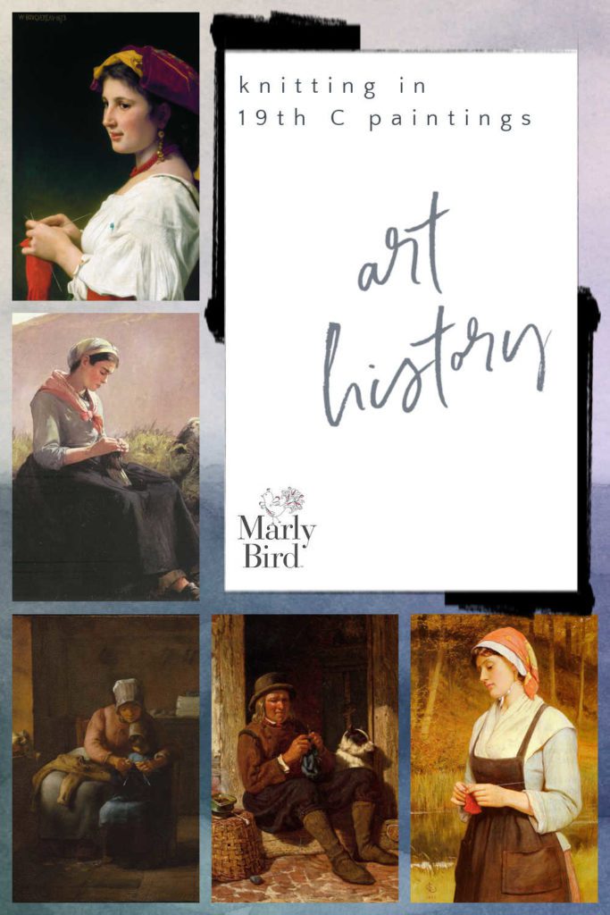 knitting in 19th century paintings