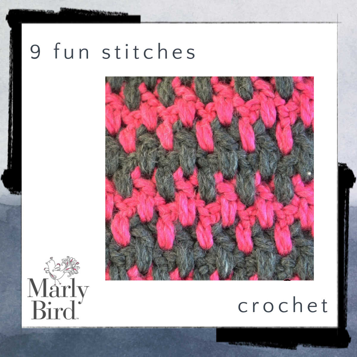 nine crochet stitches