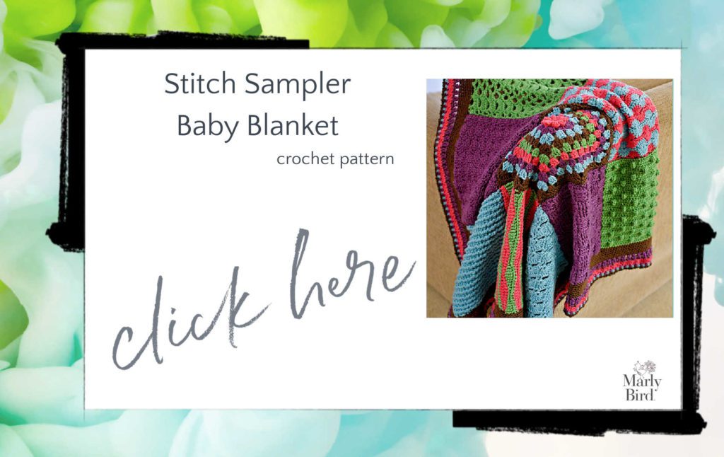 crochet stitch sampler baby blanket pattern
