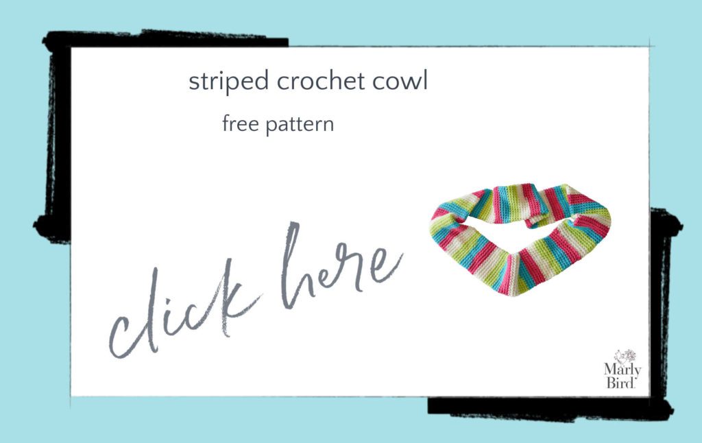 Striped Crochet Cowl Free Crochet Pattern