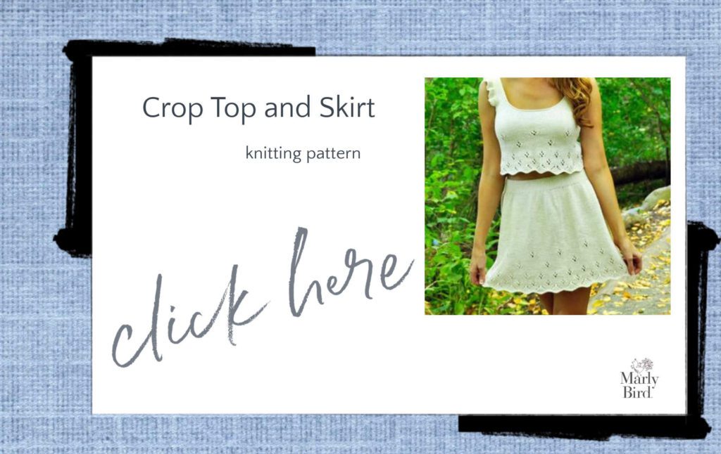 knit skirt and crop top patterns