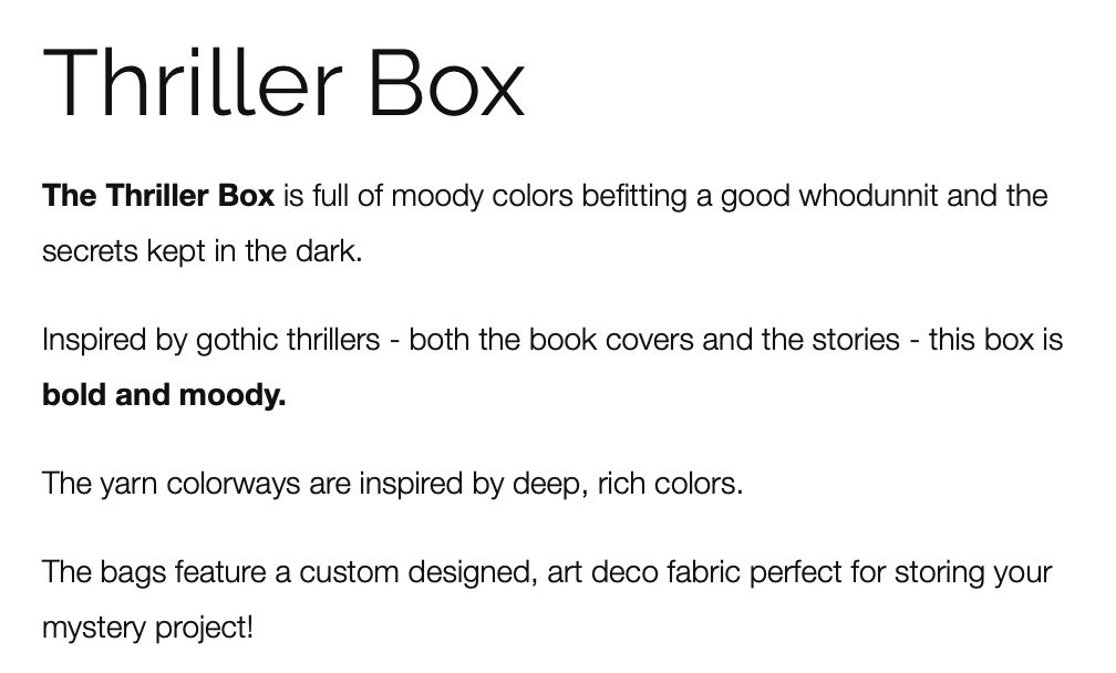 craft summer reading thriller box