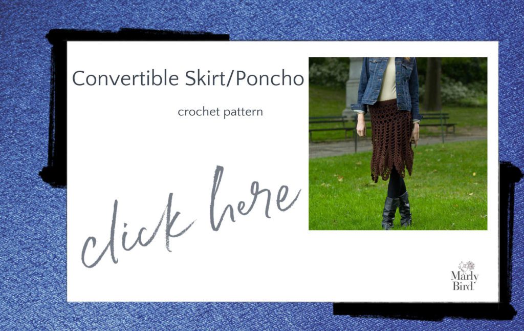 convertible skirt poncho crochet pattern