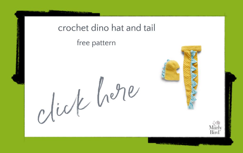 Crochet Dino Hat and Tail Free Crochet Pattern
