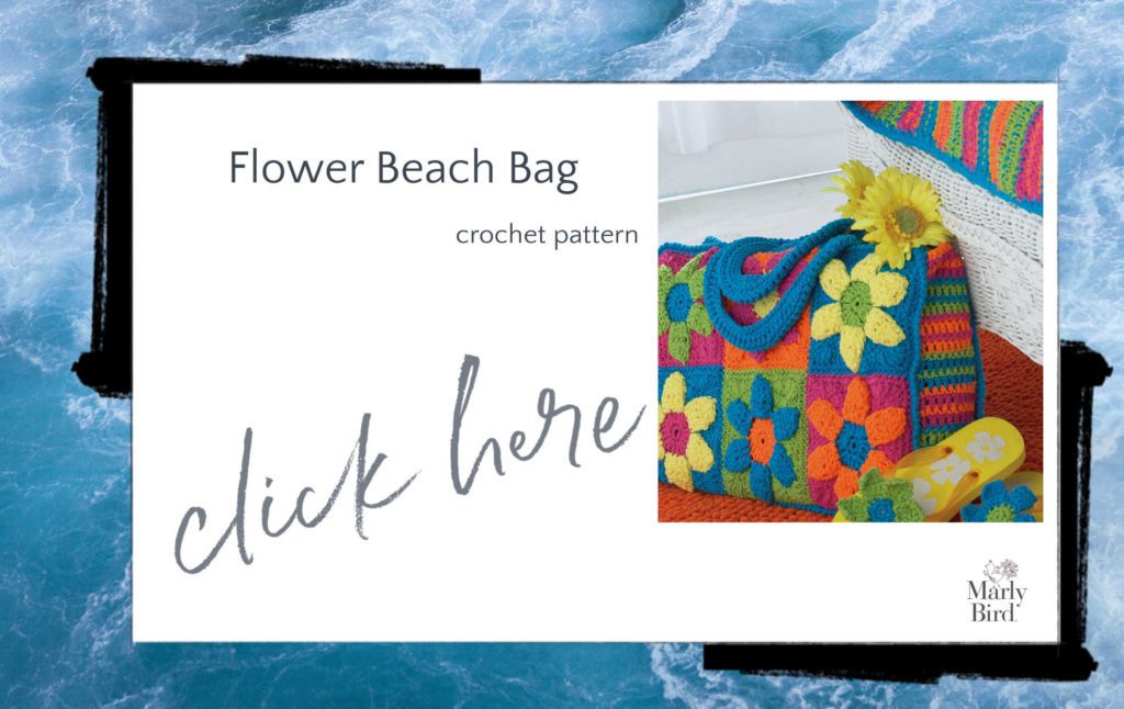 floral rainbow crochet beach bag pattern