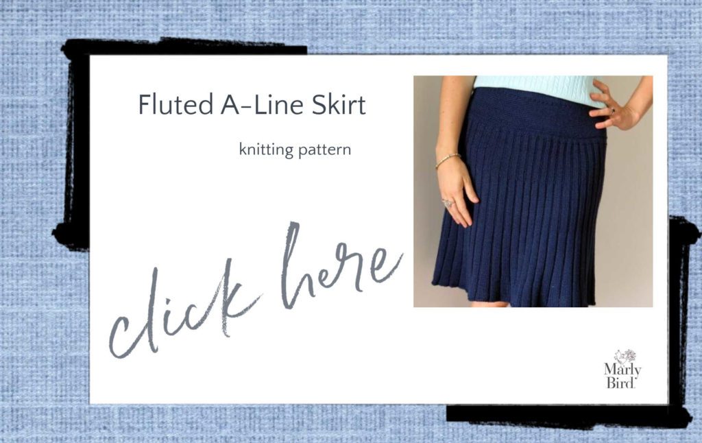 fluted a-line knit skirt pattern