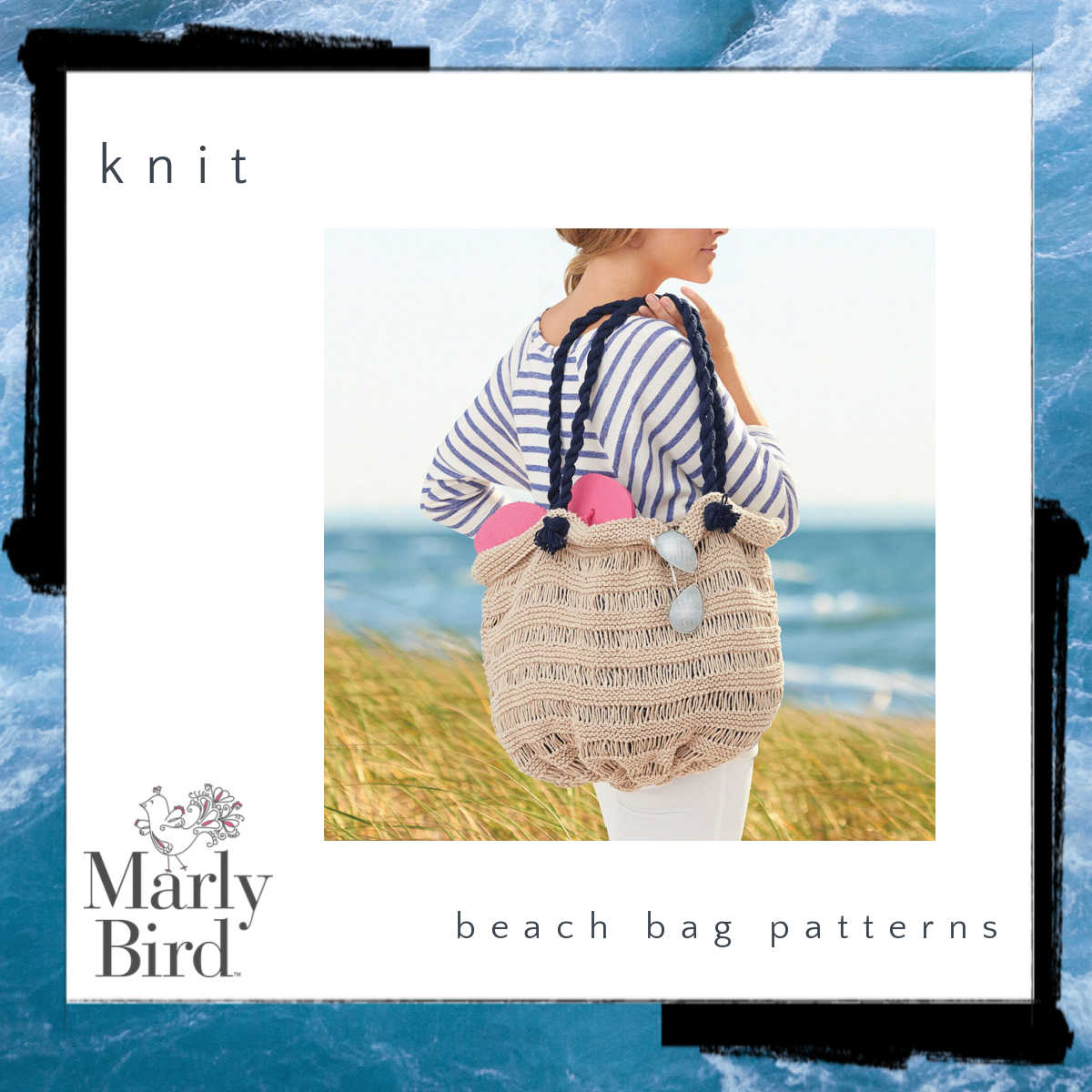 knit beach bag patterns - Marly Bird