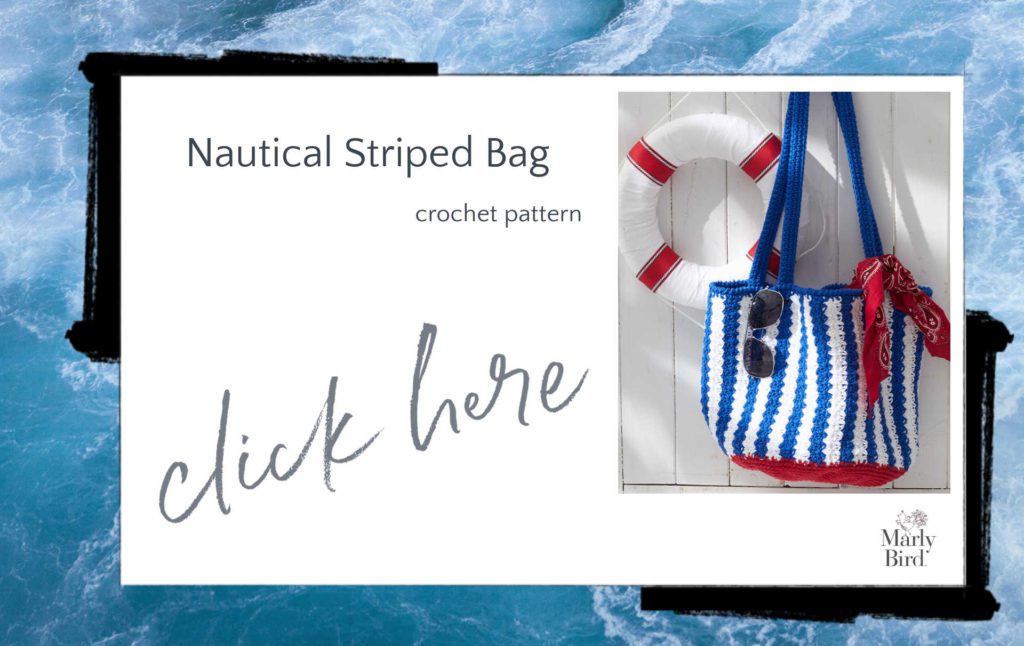 nautical striped beach bag crochet pattern