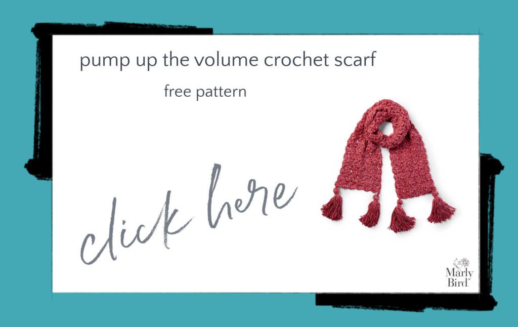 Pump Up the Volume Crochet Scarf Free Crochet Pattern - Free Digital Pattern - Marly Bird