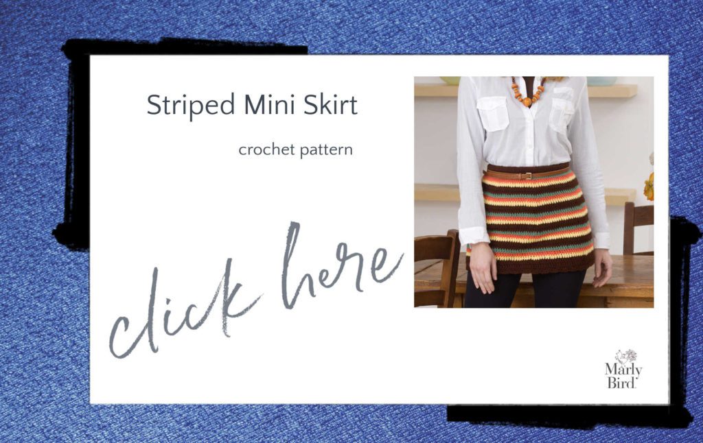 striped mini skirt crochet pattern