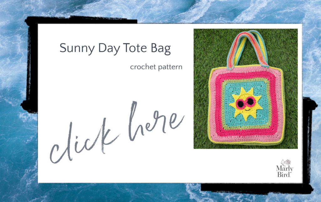 sunny day crochet tote bag