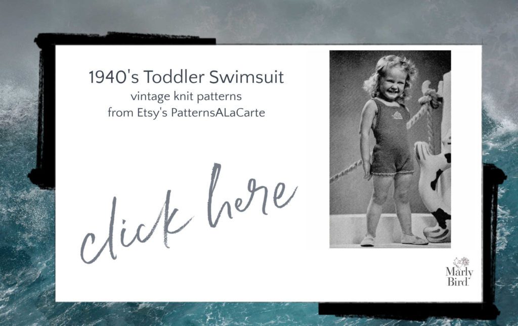 Toddler's Vintage Knit Swimsuit Pattern