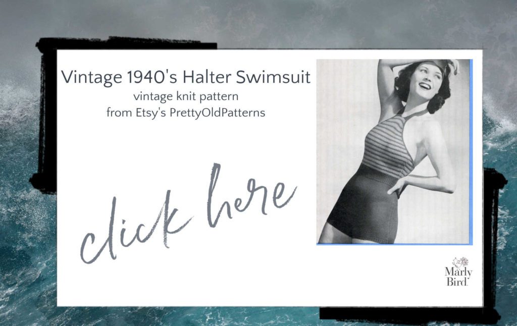 vintage 1940's halter top swimsuit pattern