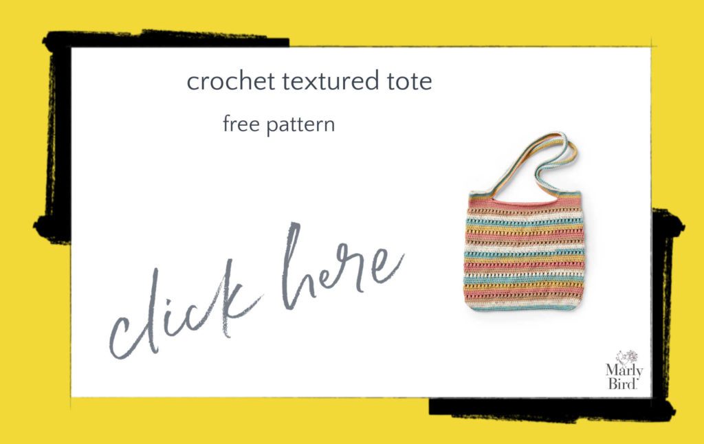 Crochet textured tote free pattern