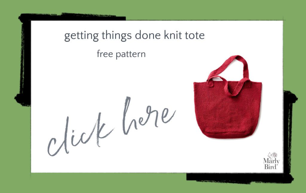 Getting Things Done Knit Tote Free Knitting Pattern - Crochet Digital Pattern - Marly Bird 