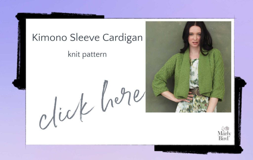 knit kimono sleeve cardigan pattern