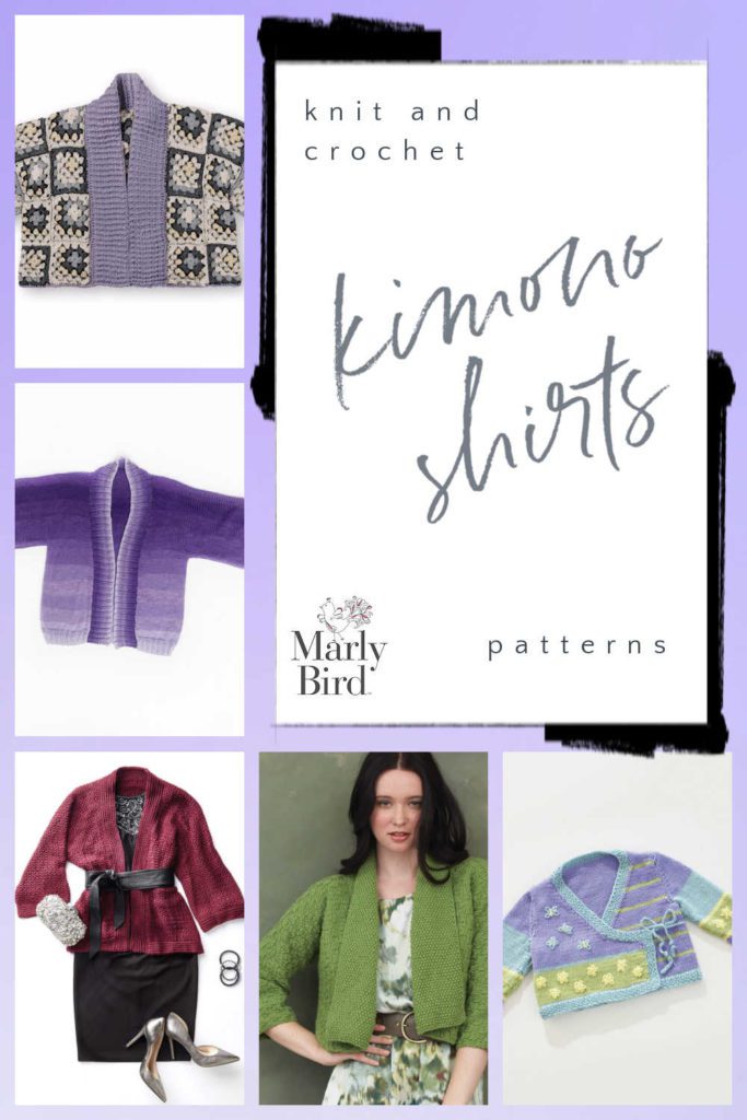 knit and crochet kimono shirt patterns - Marly Bird
