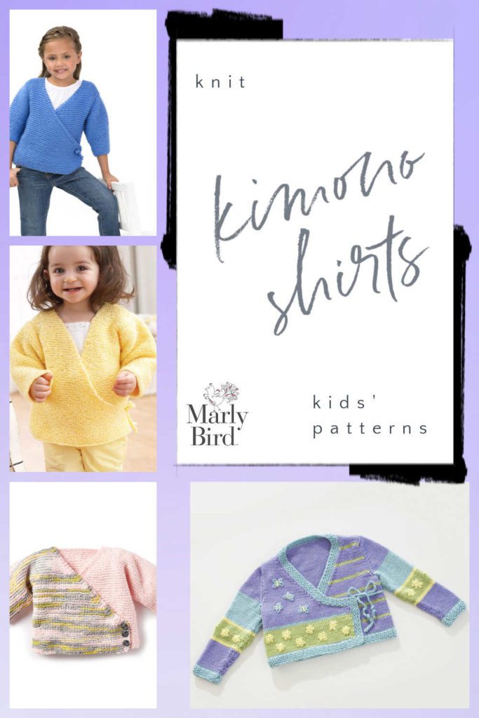 knit and crochet kimono shirts for kids