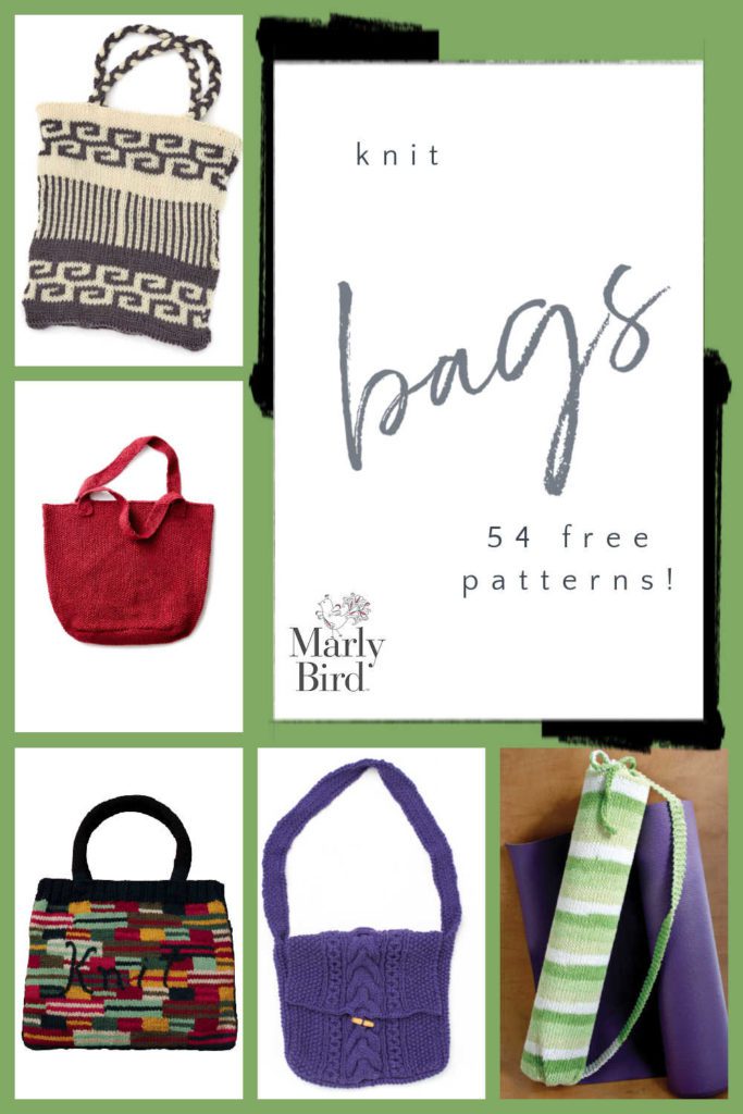 54 FREE Knit Bag Patterns - Digital Corchet Patterns - Marly Bird 