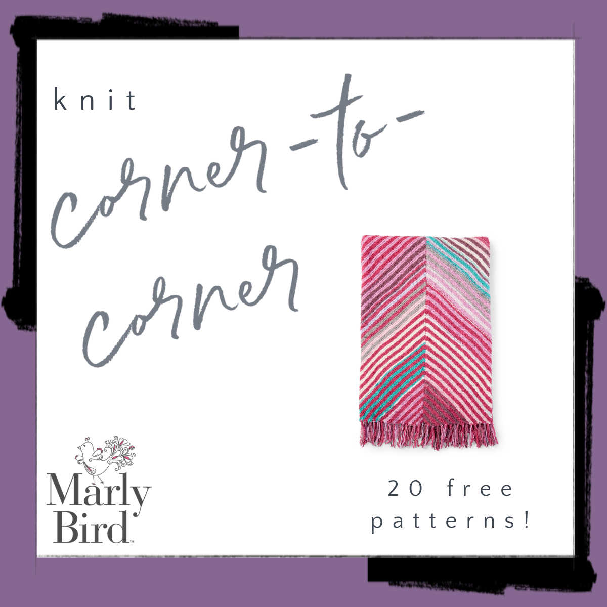 20 Free Bias Knit Projects Made Corner-to-Corner - Marly Bird