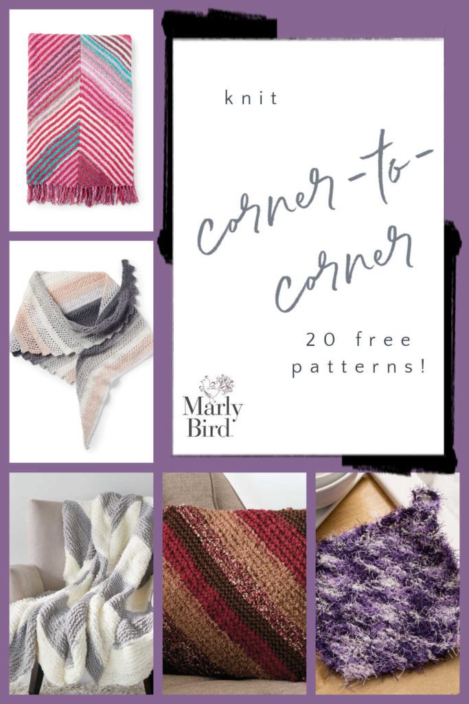 20 Free Knit Projects Made Corner-to-Corner on the Bias