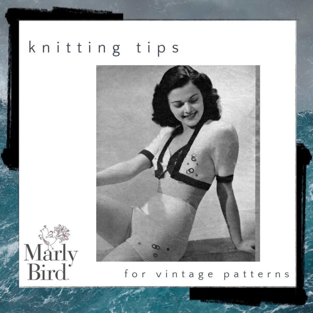 knitting tips for vintage patterns