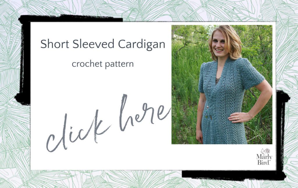 short sleeved crochet cardigan