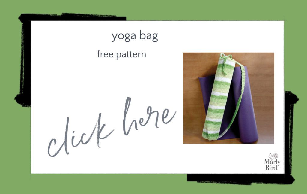 Yoga Bag Free Knitting Pattern - Crochet Digital Pattern - Marly Bird 