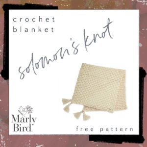 Solomon's knot crochet blanket free pattern-2
