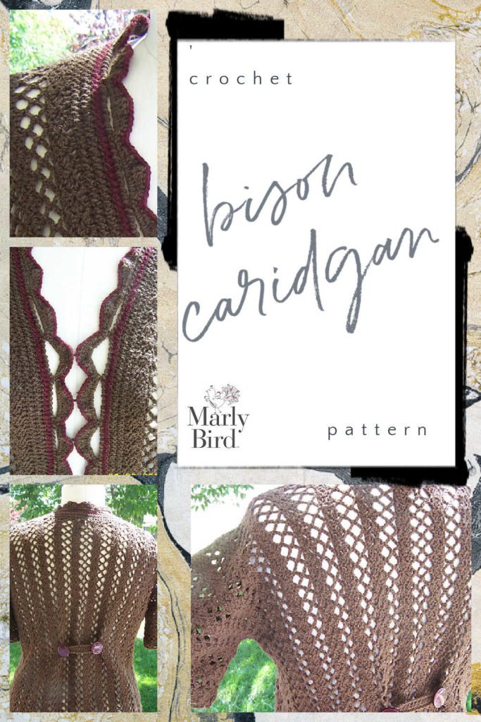 Bison yarn cardigan crochet pattern - Marly Bird
