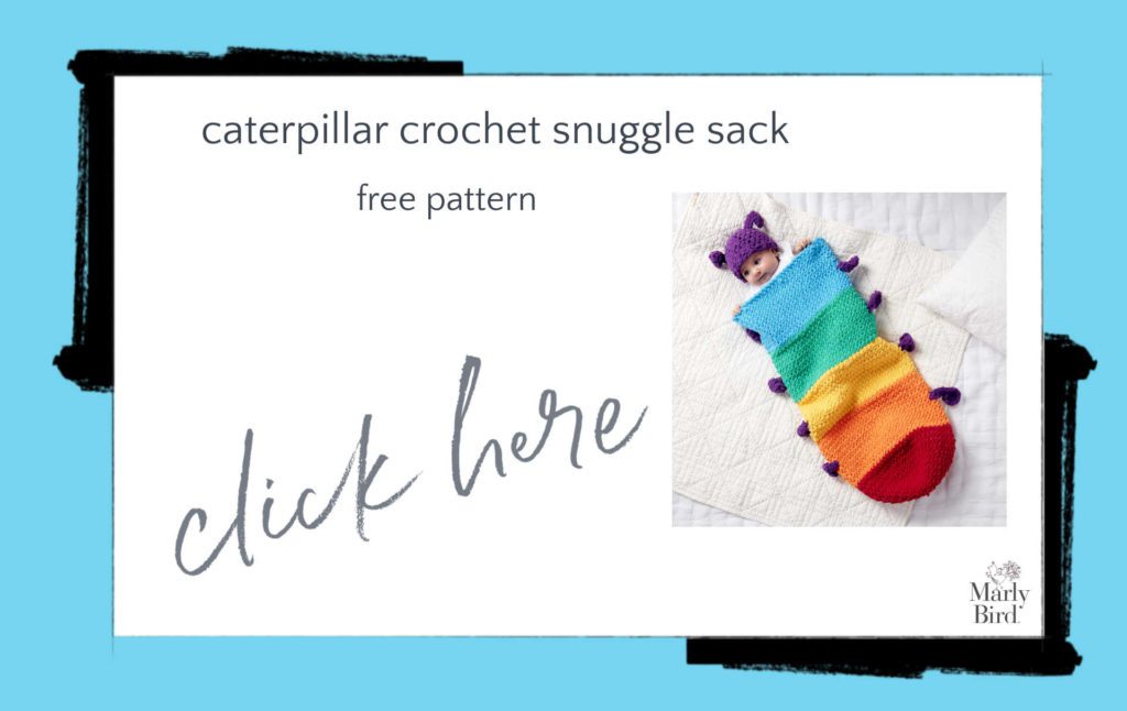 Free Caterpillar Crochet Snuggle Sack Pattern