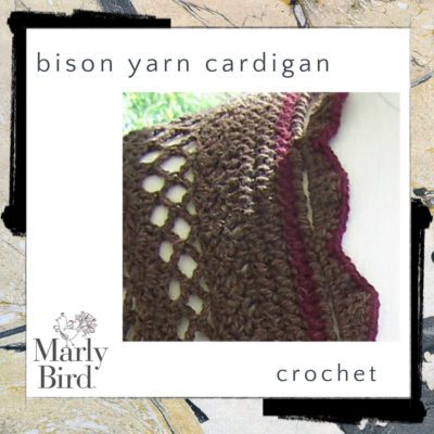 Bison Yarn Scalloped Crochet Cardigan Pattern