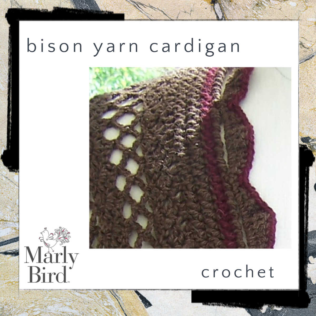 Scalloped crochet cardigan pattern - Marly Bird
