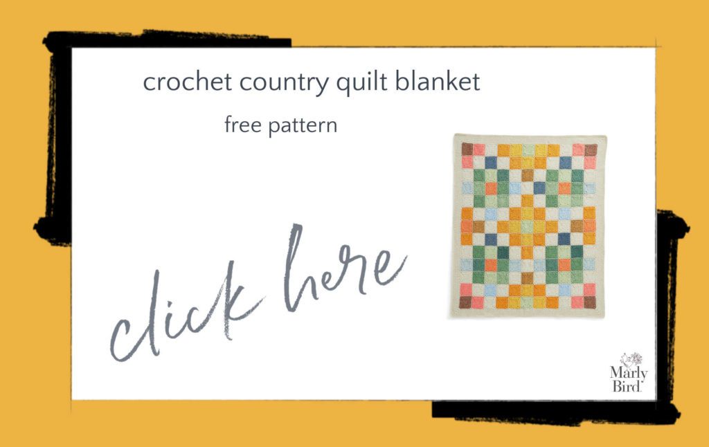 Free Crochet Country Quilt Blanket  Pattern - Quilt-inspired knit and crochet. Marly Bird