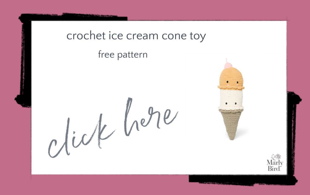 Crochet Ice Cream Cone Toy Free Crochet Pattern