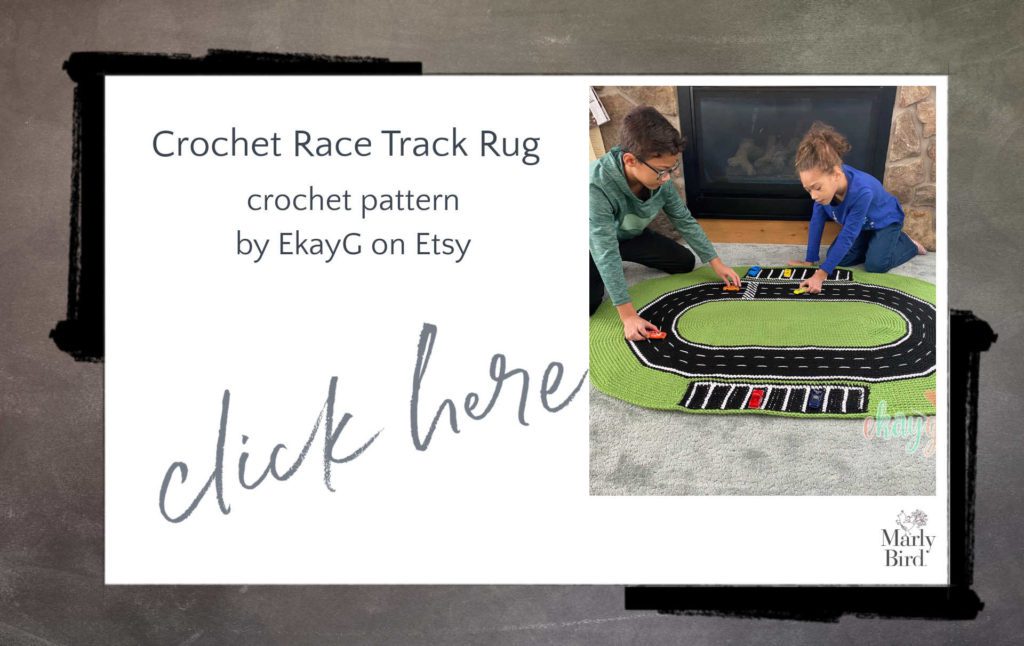 crochet race track oval rug pattern