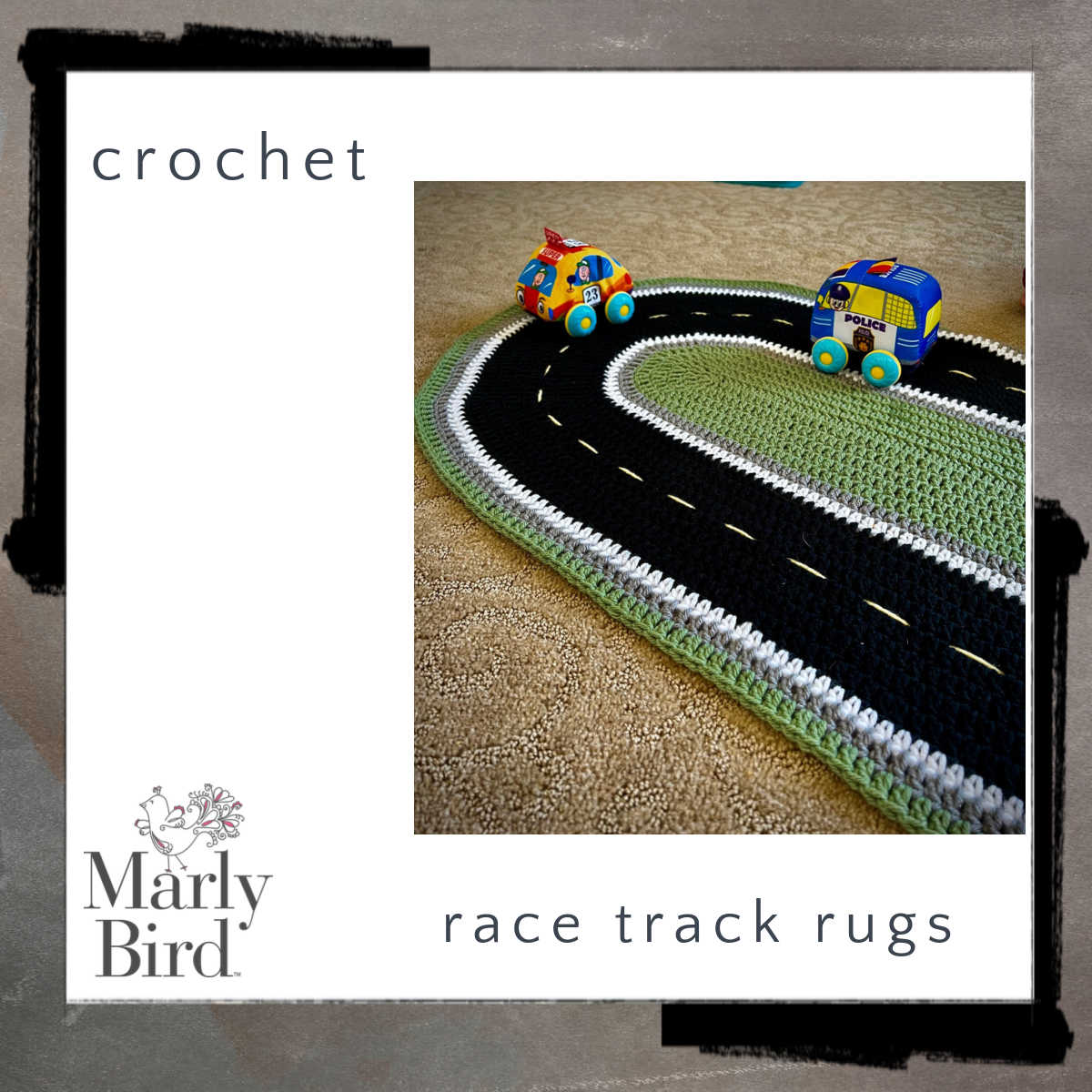 crochet race track rug pattern