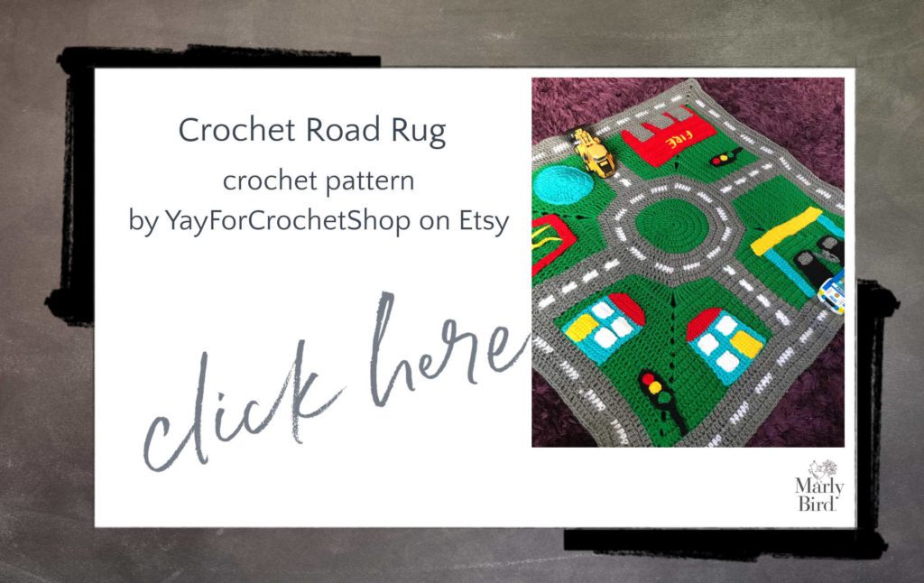 crochet road rug track play mat pattern