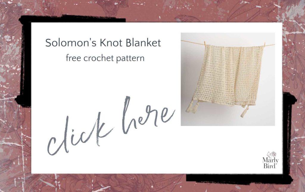 crochet solomons knot blanket free pattern