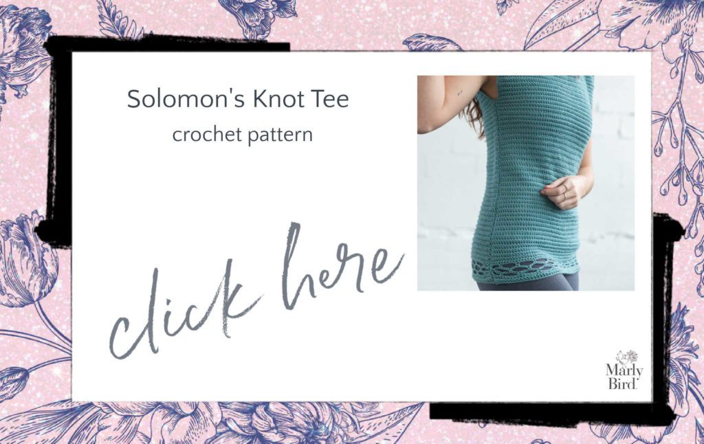 crochet solomons knot tee pattern