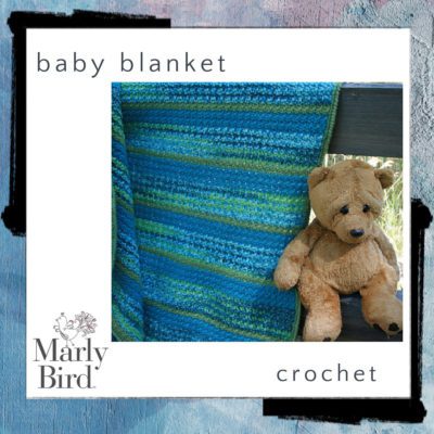 Easy 40″ Square Crochet Baby Blanket Pattern