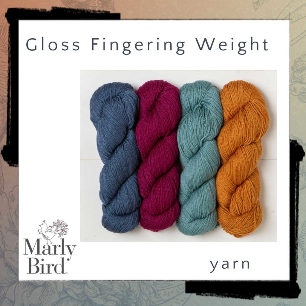 gloss fingering weight merino wool and silk yarn
