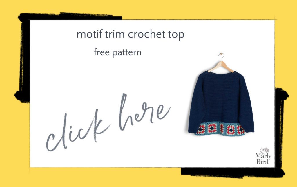 Motif Trim Crochet Top Free Crochet Pattern